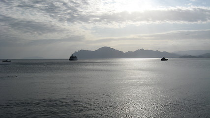 Image showing panorama of the sea