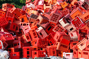 Image showing Red crates