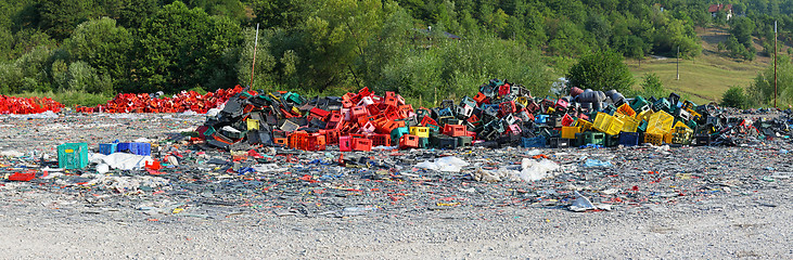 Image showing Plastic scrap yard