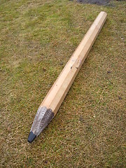 Image showing Huge artificial pencil