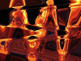 Image showing Abstract background with fiery shades
