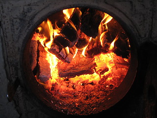 Image showing Fire from the furnace