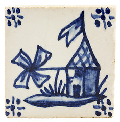 Image showing Antique dutch tile