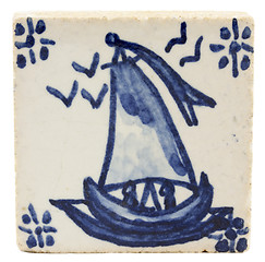 Image showing Antique dutch tile