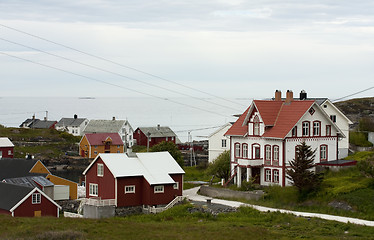 Image showing Norwegian coastal village