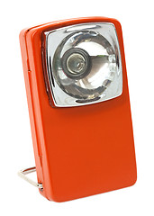 Image showing Orange retro flashlight