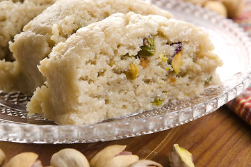 Image showing Homemade Halvah with Pistachio Nut 