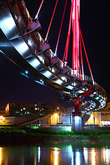 Image showing bridge at night in Taiwan