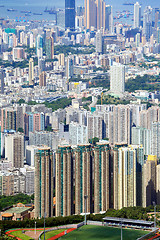 Image showing Hong Kong crowded building