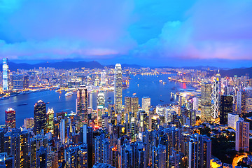 Image showing Hong Kong night view