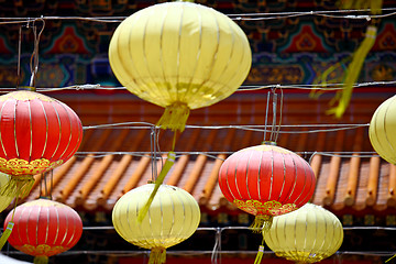 Image showing lantern in chinese temple