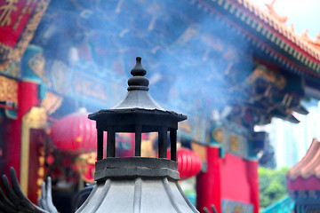 Image showing incense in chinese temple