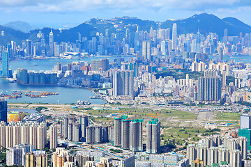 Image showing Hong Kong crowded building