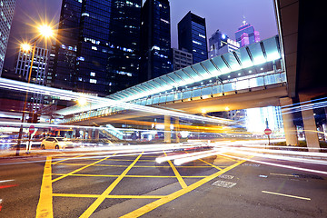 Image showing urban city with car light