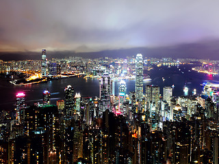 Image showing Hong Kong skyline at night