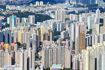 Image showing Hong Kong crowded building