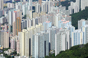 Image showing Hong Kong crowded building