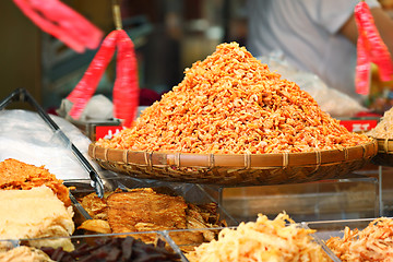 Image showing dried shrimps in chinese market