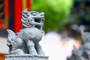 Image showing chinese lion statue