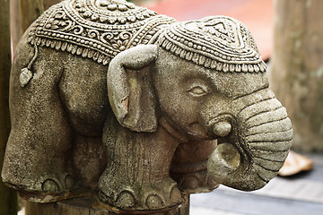 Image showing stone elephant statue