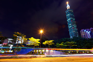 Image showing taipei city traffic at night