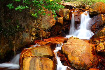 Image showing golden waterfall