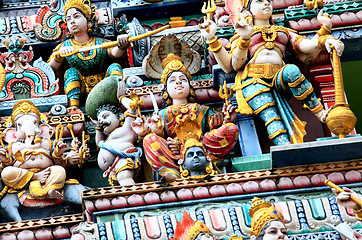 Image showing Detail of Sri Mariamman temple