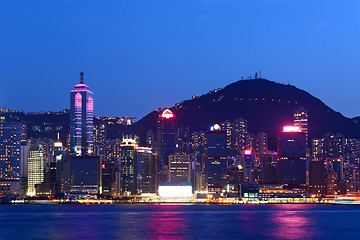 Image showing Hong Kong city night