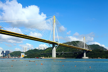 Image showing Ting Kau bridge in Hong Kong