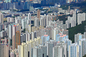 Image showing Hong Kong crowded building