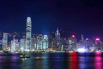 Image showing Hong Kong Skyline at night