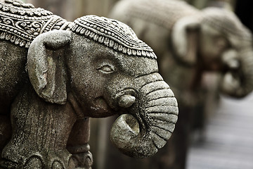 Image showing stone elephant statue