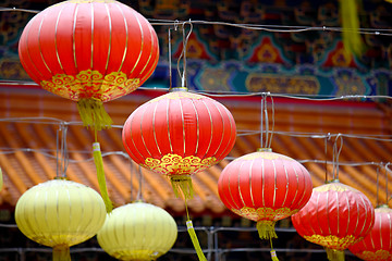 Image showing lantern in chinese temple