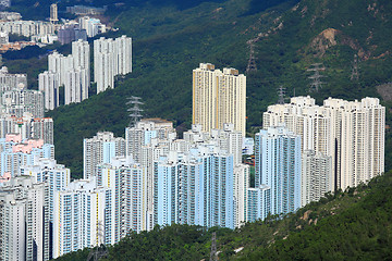 Image showing Hong Kong crowded building