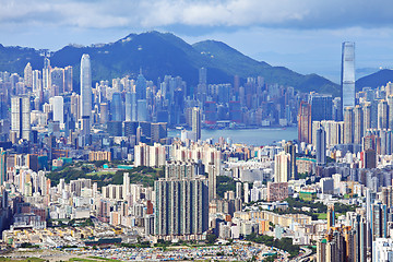 Image showing Hong Kong crowded building