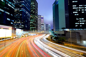 Image showing urban city with car light