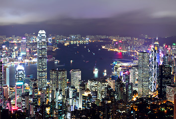 Image showing Hong Kong cityscape at night