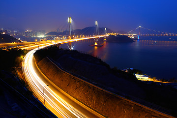 Image showing Ting Kau Bridge in Hong Kong