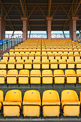 Image showing plastic seats at stadium