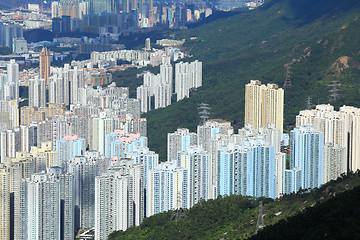 Image showing Hong Kong crowded building