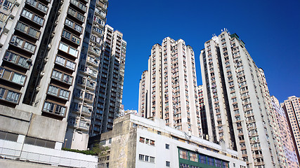 Image showing public apartment block in Hong Kong