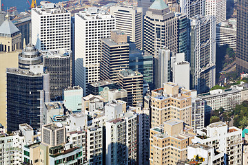 Image showing Hong Kong crowded building