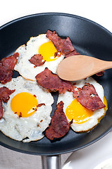 Image showing eggs bacon and toast bread