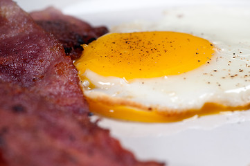 Image showing eggs bacon and toast bread