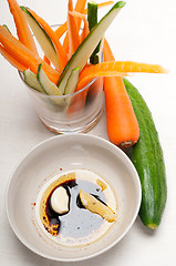 Image showing fresh pinzimonio snack appetizer