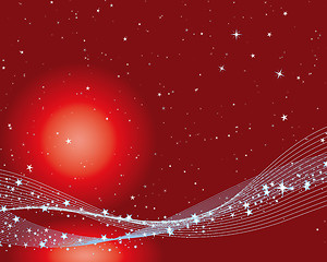 Image showing Abstract vector festive background in red colors