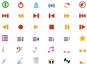 Image showing musical icons set