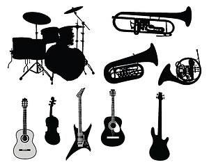 Image showing set of musical instruments