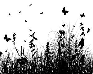 Image showing meadow silhouettes