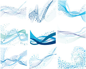 Image showing set of water backgrounds